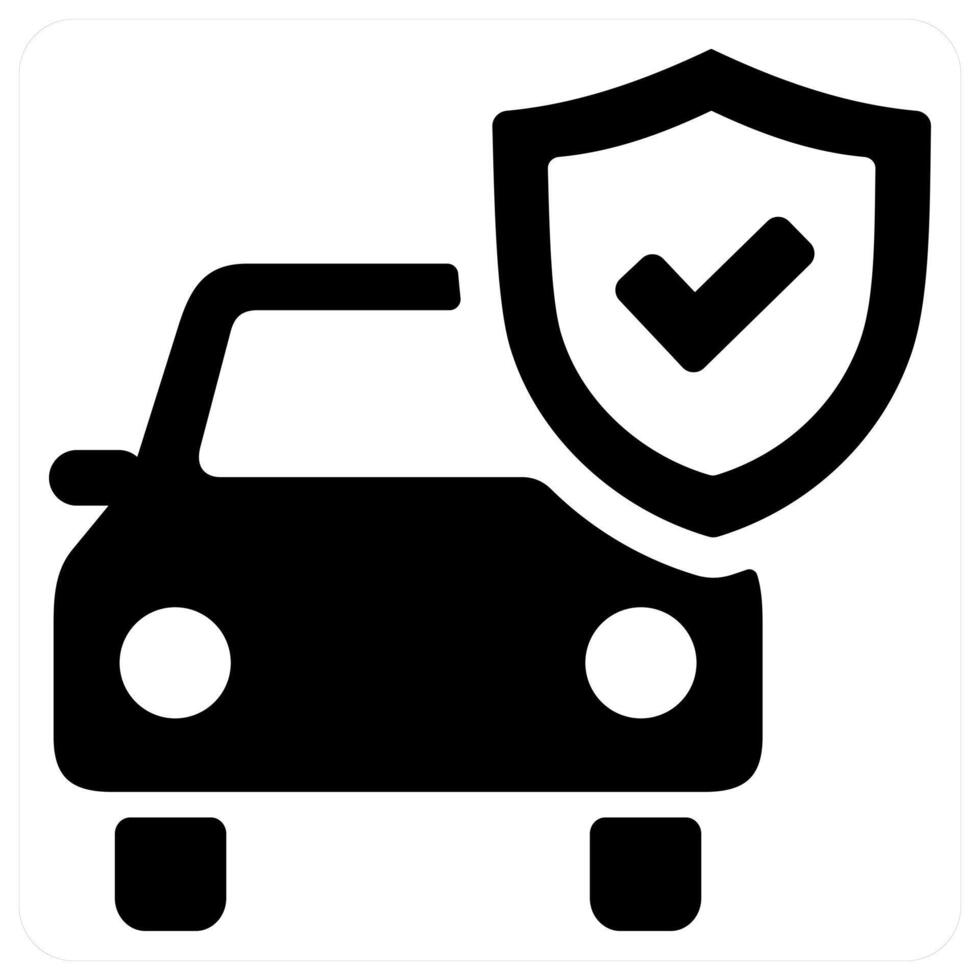 Car Protection icon concept in black color vector