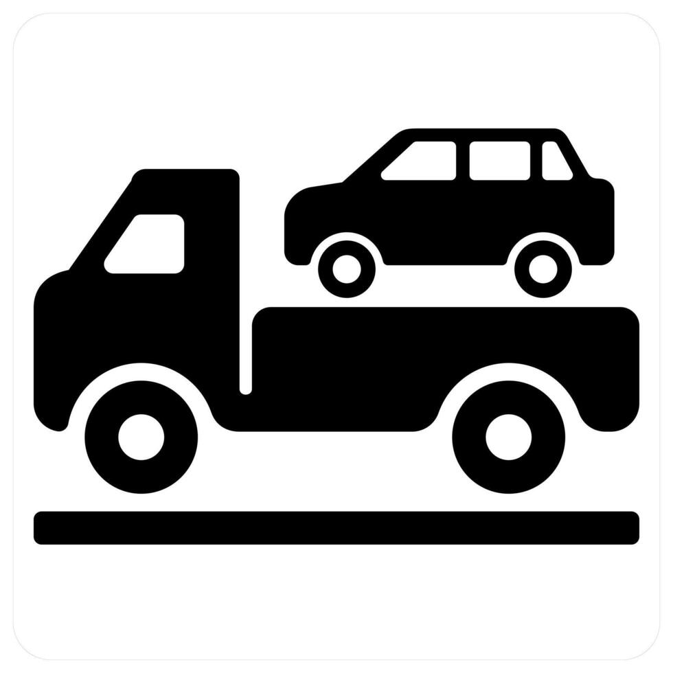 Towing Expenses icon concept in black color vector