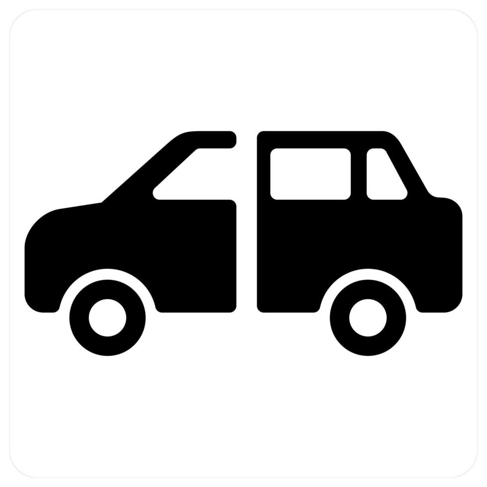 Vehicle Insurance icon concept in black color vector