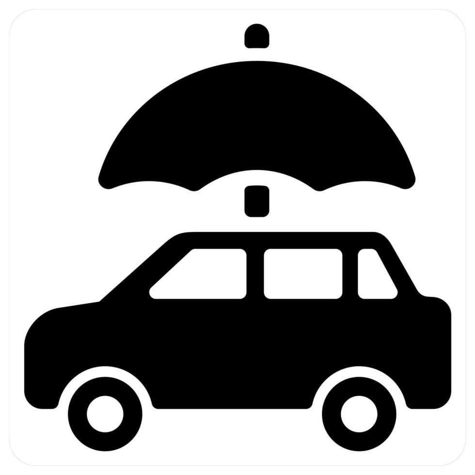Car Insurance icon concept in black color vector