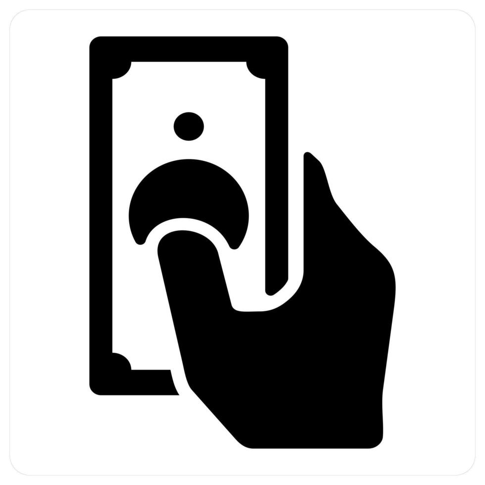 cash and money icon concept in black color vector