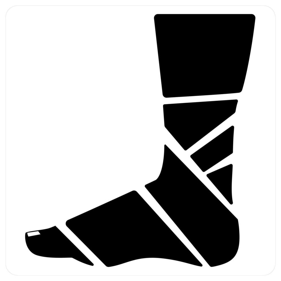 leg fracture and injury icon concept in black color vector