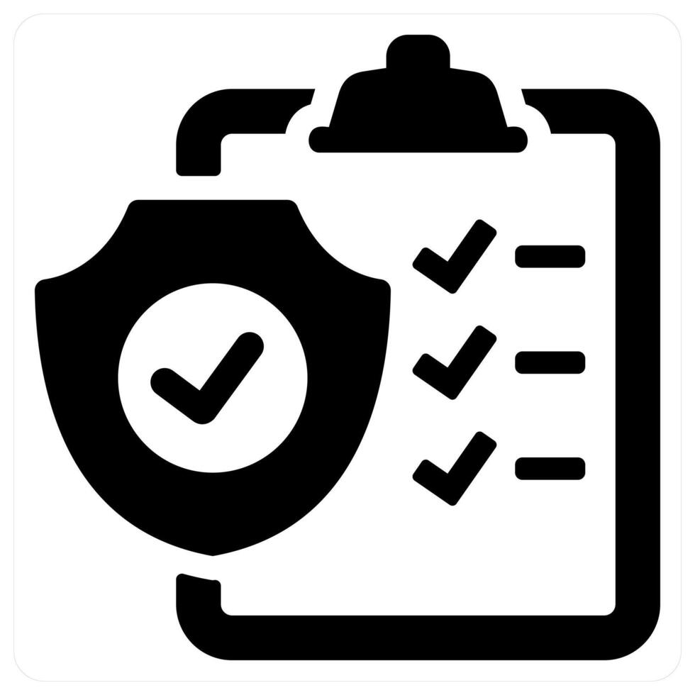 health insurance and healthcare icon concept in black color vector