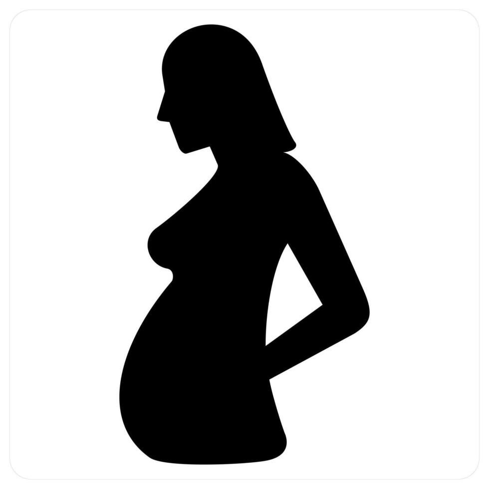 pregnancy and care icon concept in black color vector