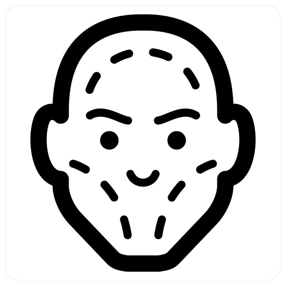 facial plastic surgery icon concept in black color vector