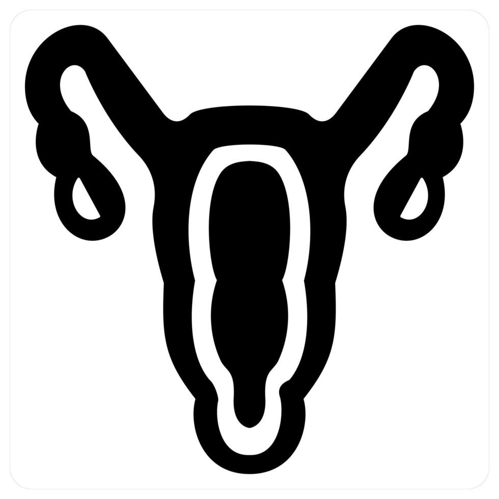 gynecology and utreus icon concept in black color vector
