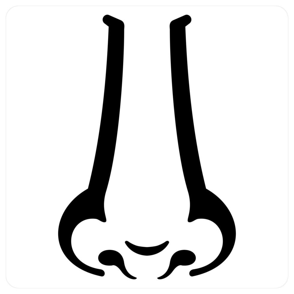 rhinology and anatomy icon concept in black color vector