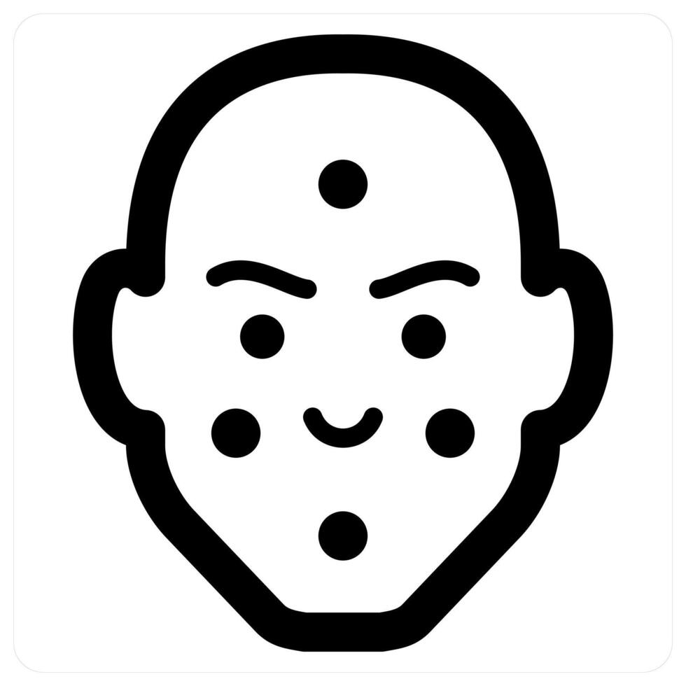 dermatology and follicle icon concept in black color vector
