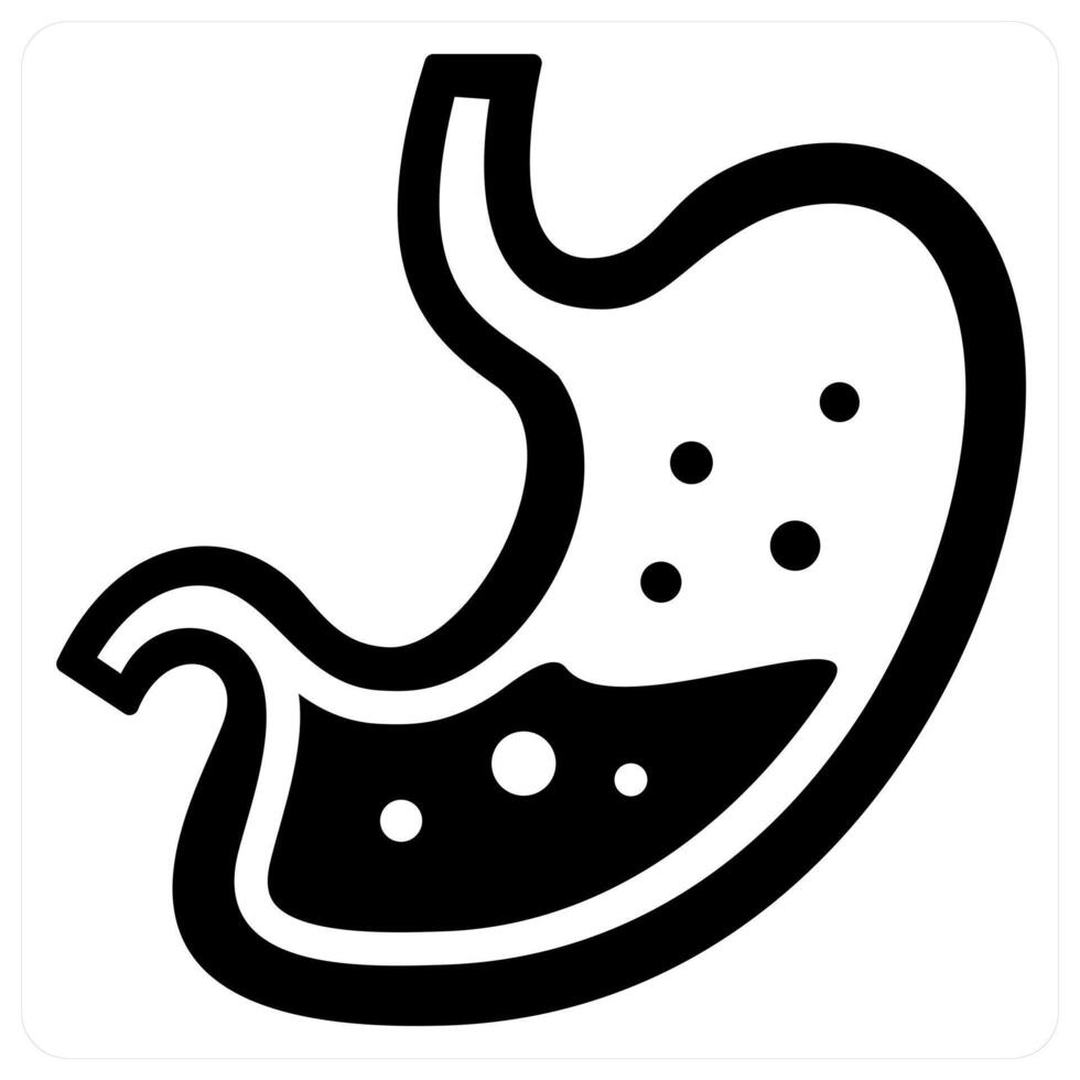 gastroenterology and stomach icon concept in black color vector