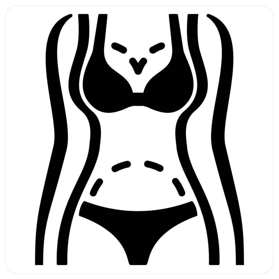 plastic surgery and skin care icon concept in black color vector