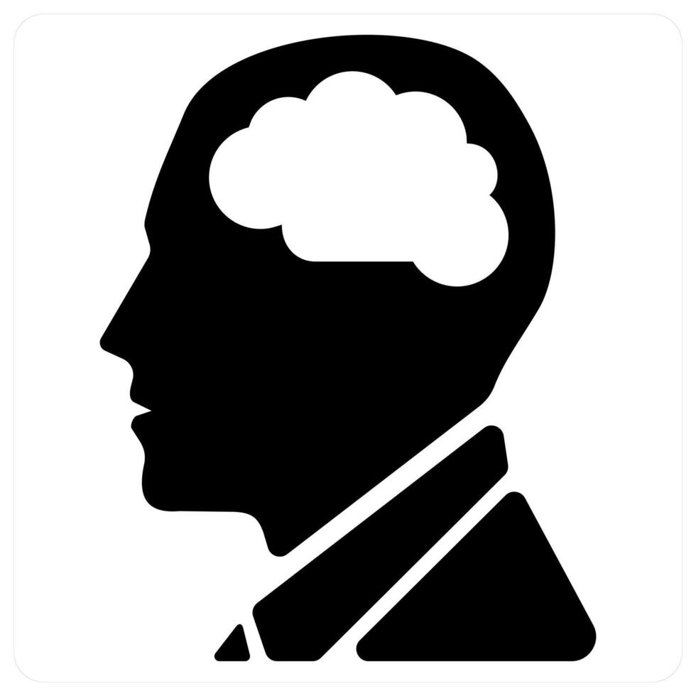 neurology and neuroscience icon concept in black color vector