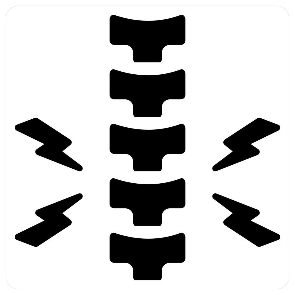 chiropractic and back icon concept in black color vector