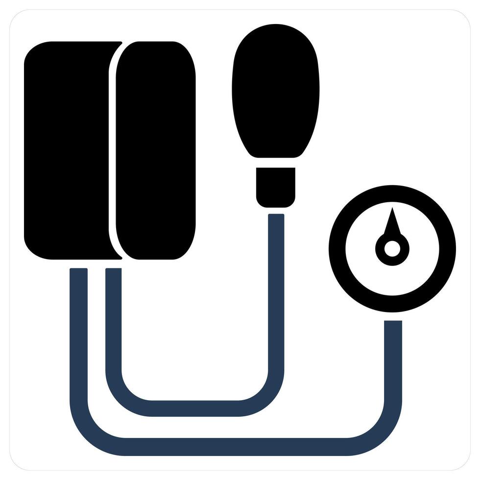 blood pressure kit icon concept in black color vector