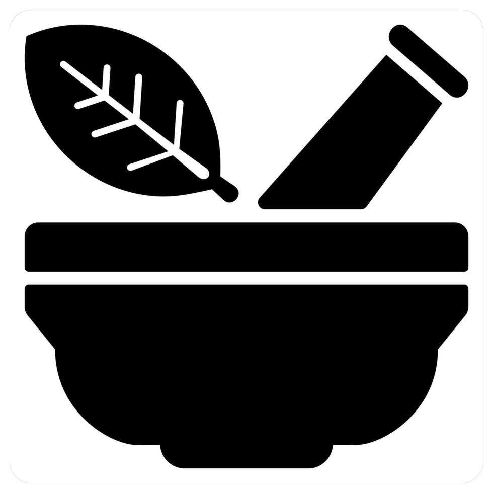 naturopathy and herbal icon concept in black color vector