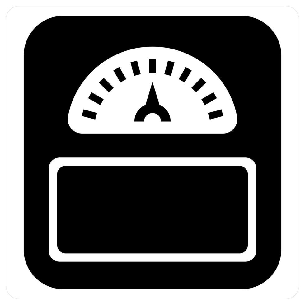 weight management and scale icon concept in black color vector