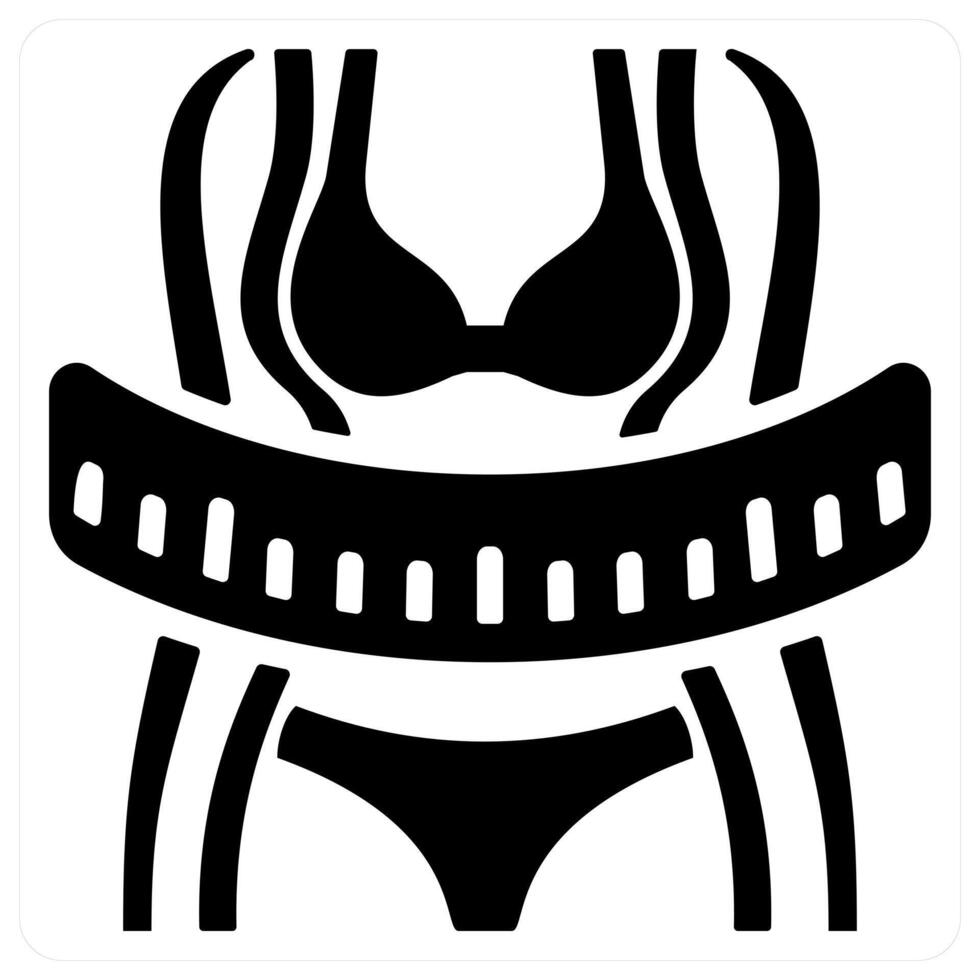 diet control and diet icon concept in black color vector