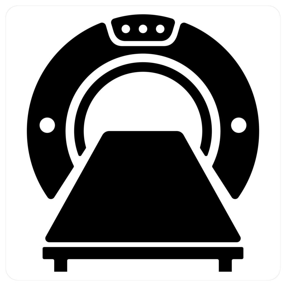 computer tomography and mri icon concept in black color vector