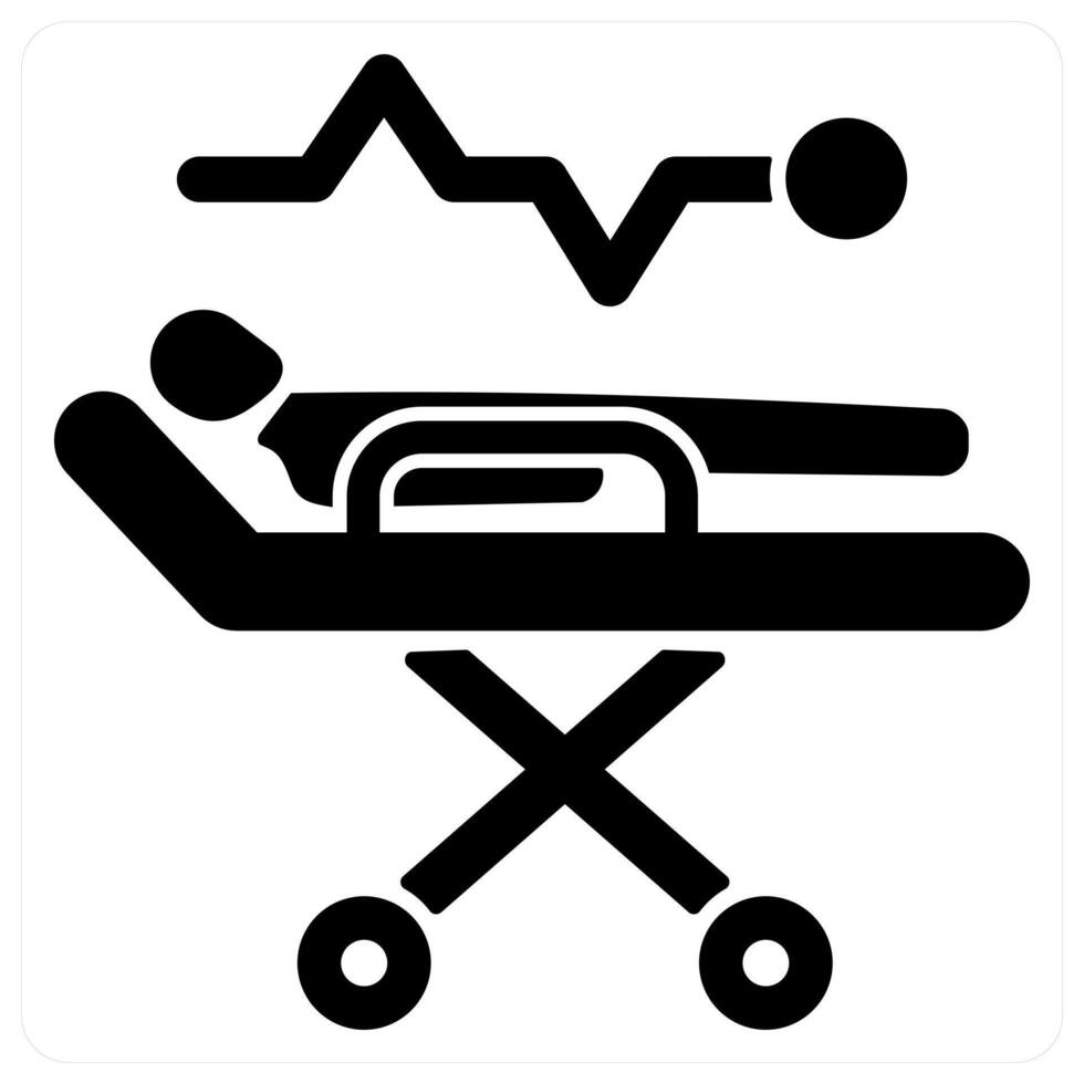 Medical Supervision and health care icon concept in black color vector