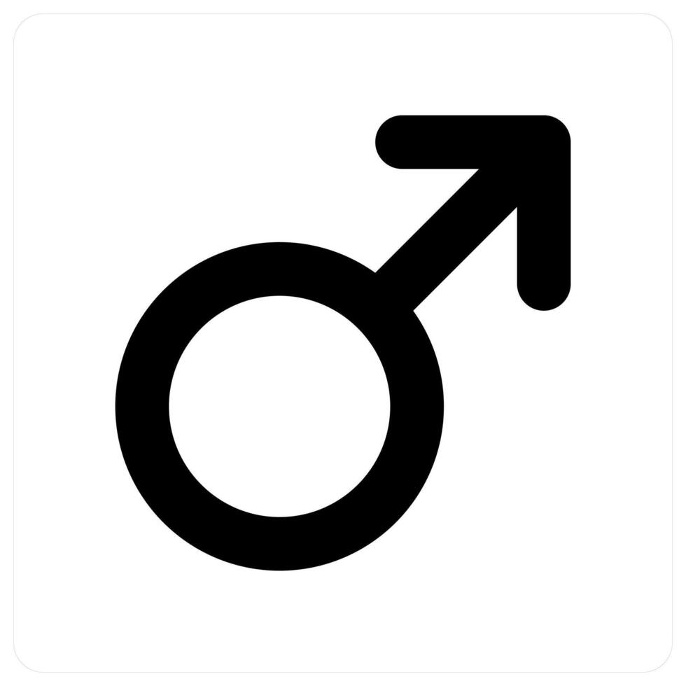 male symbol and sign icon concept in black color vector