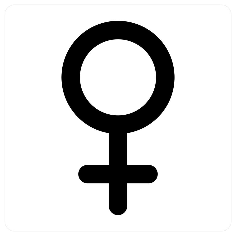 female symbol and sign icon concept in black color vector