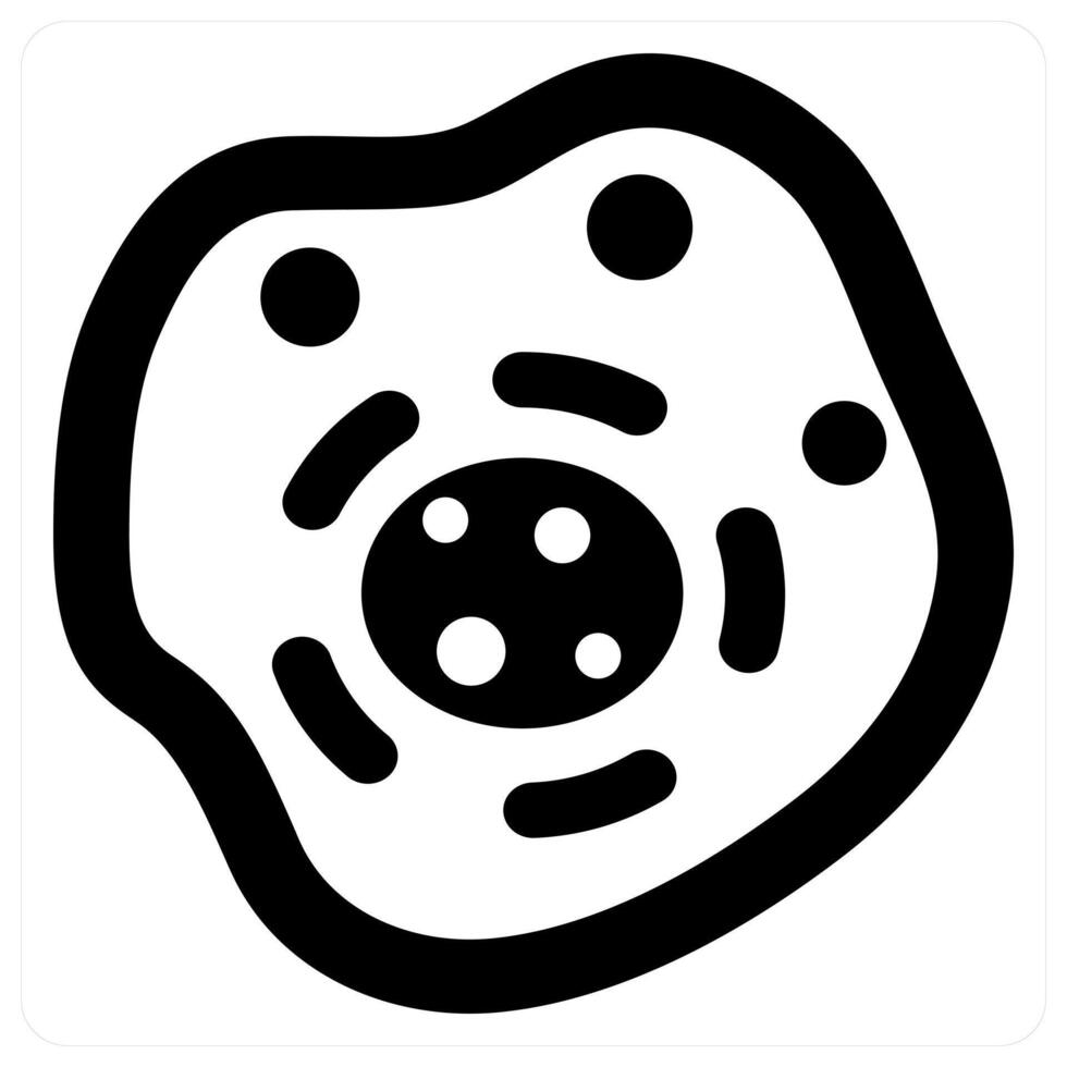 human cell and cell icon concept in black color vector