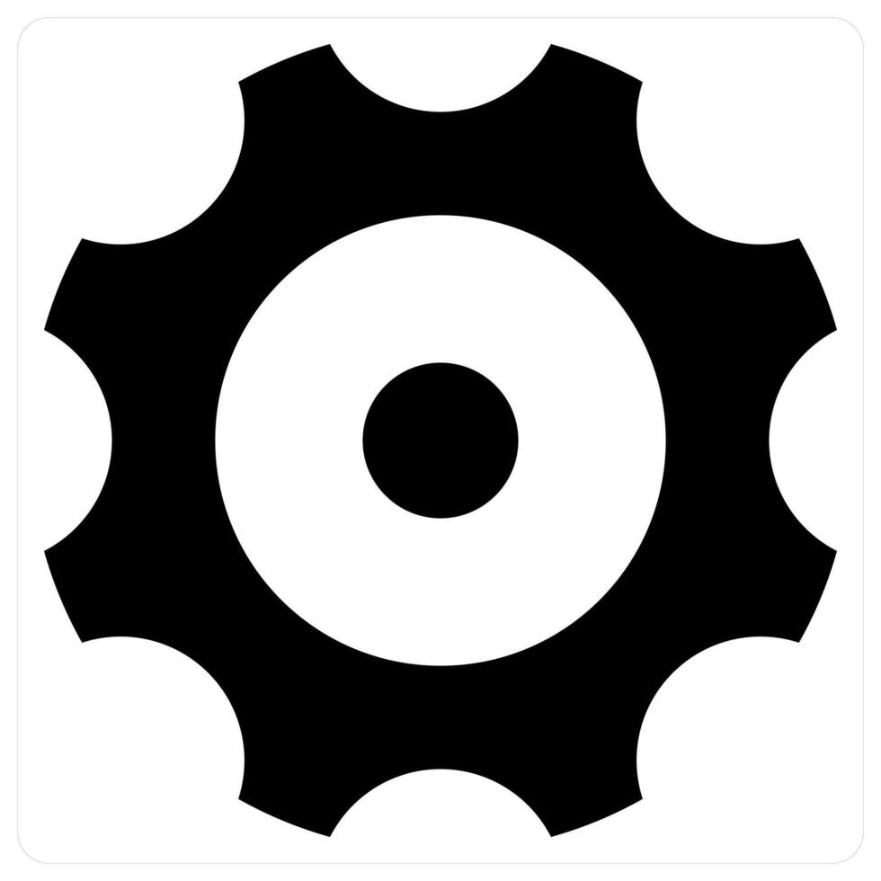Gear icon concept in black color vector