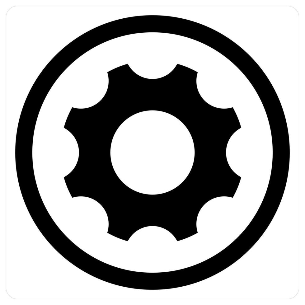 Settings icon concept in black color vector