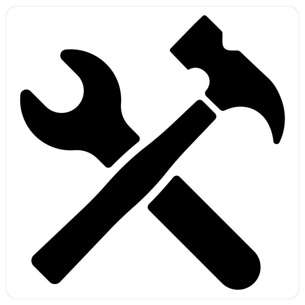 Repair tools icon concept in black color vector