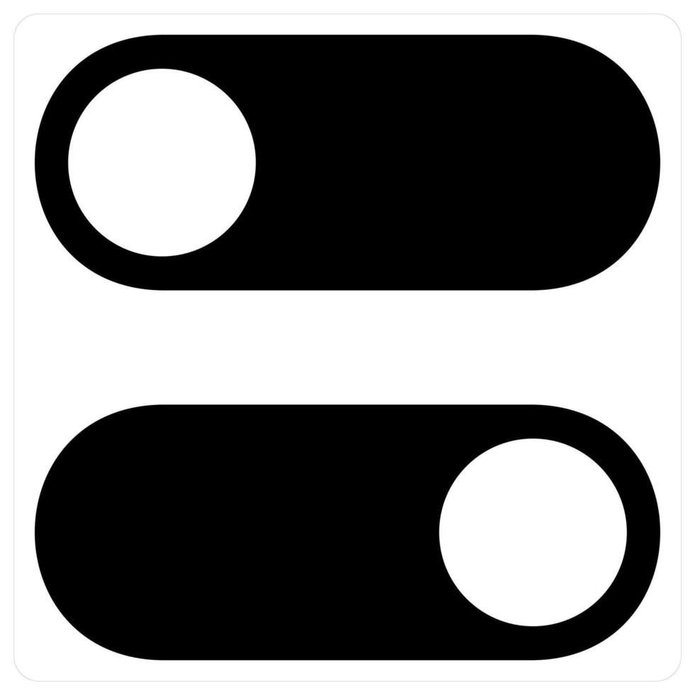 On Off icon concept in black color vector