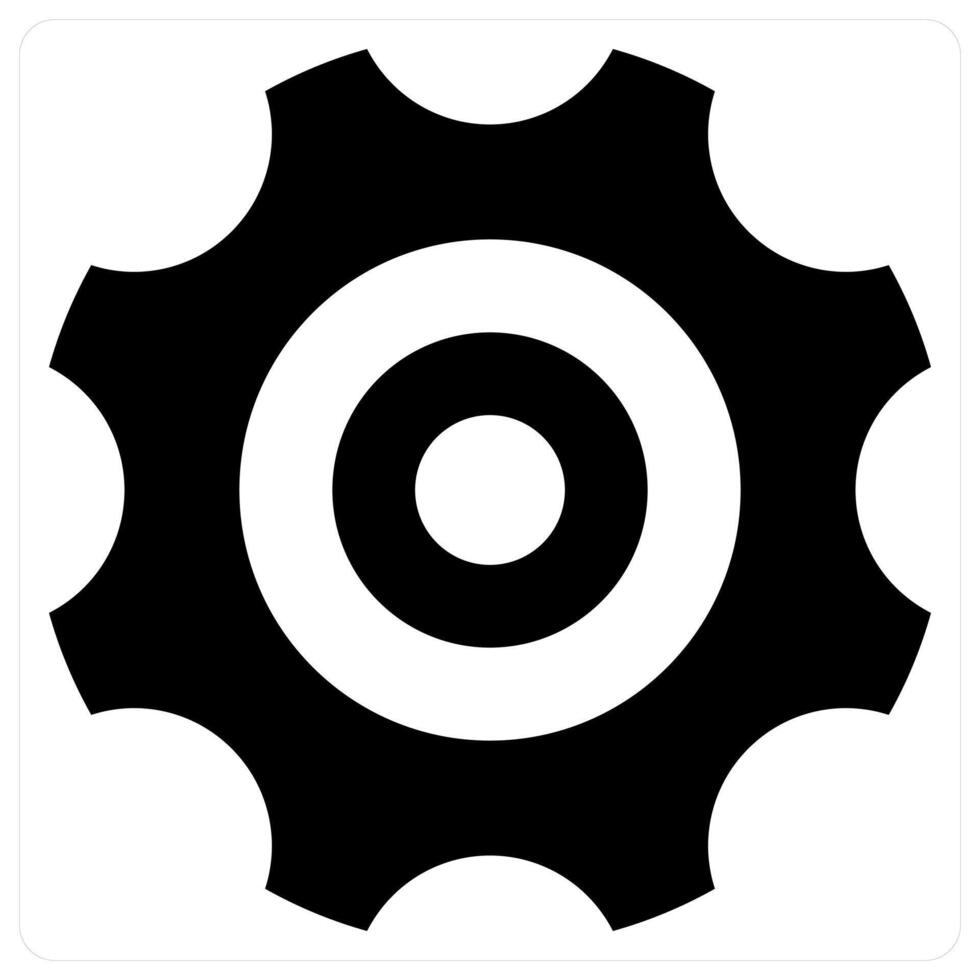 Settings and optimization icon concept in black color vector
