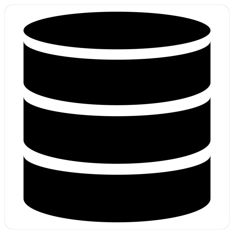 Database and server icon concept in black color vector