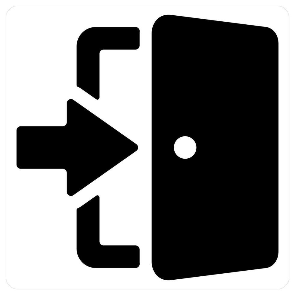 Exit Door icon concept in black color vector