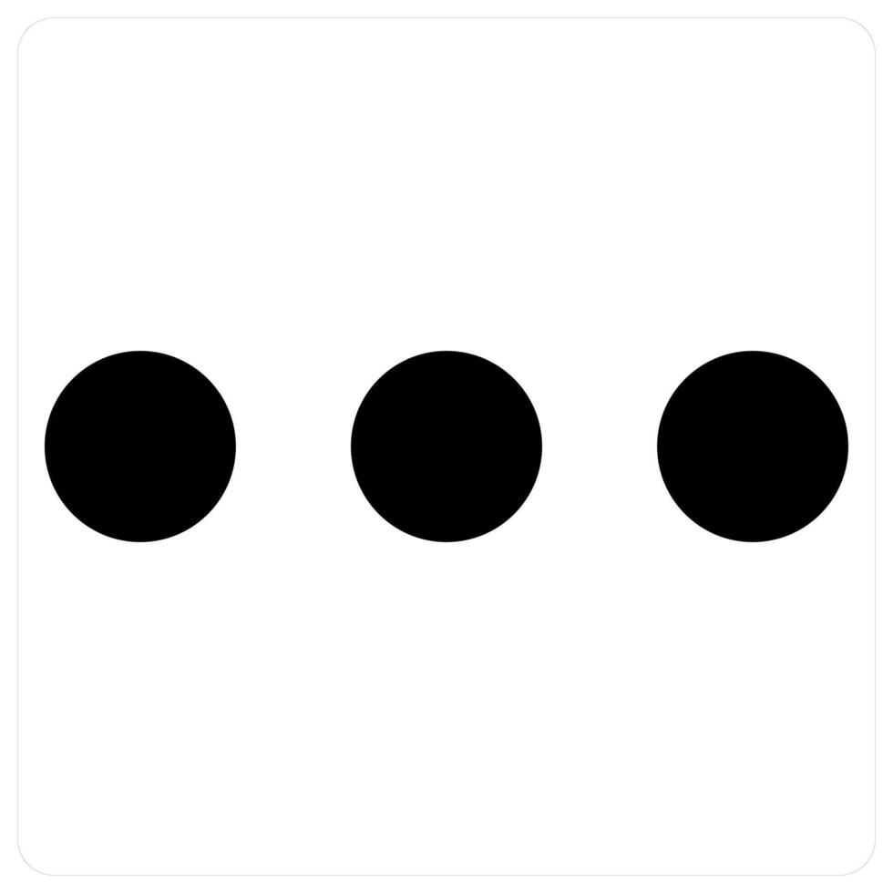 Dots and menu icon concept in black color vector