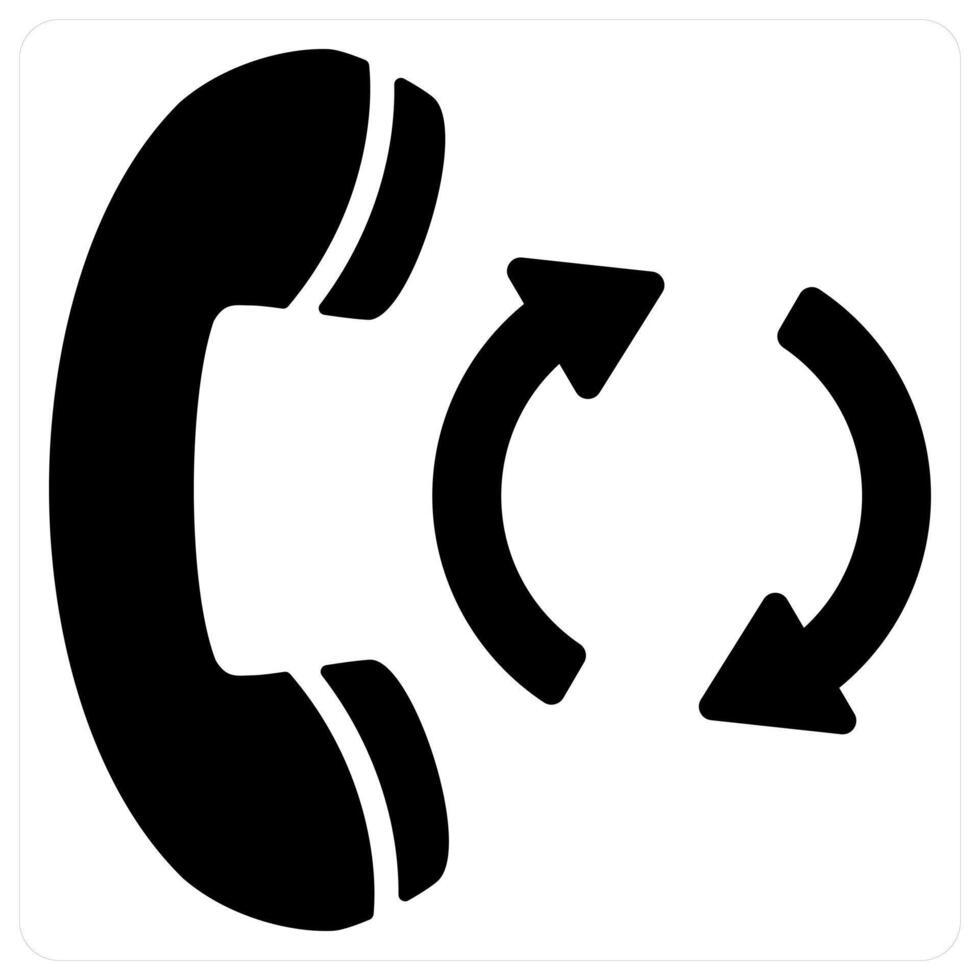 Call Transfer icon concept in black color vector