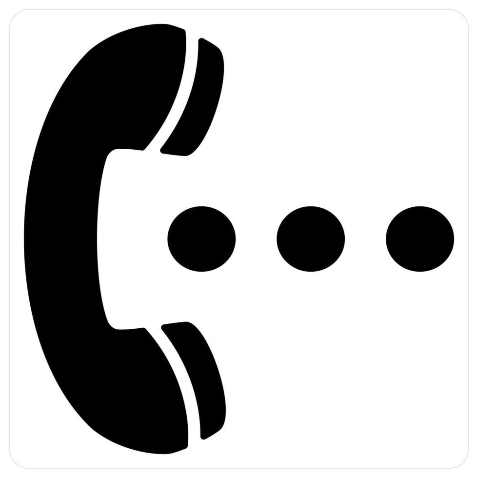 Calling and call icon concept in black color vector