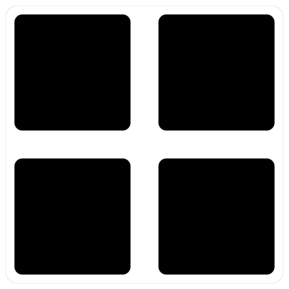 Dots Grid icon concept in black color vector