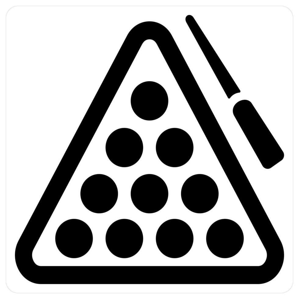 Snooker Game icon concept in black color vector