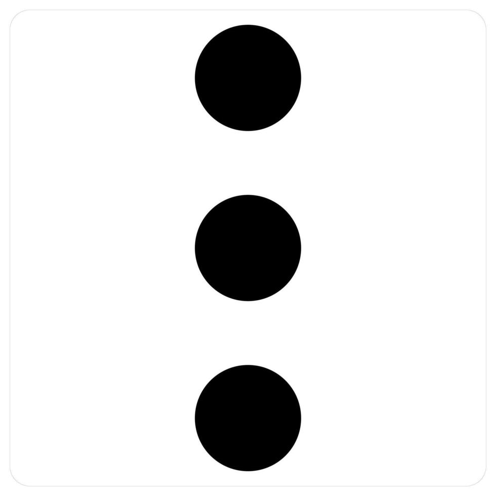 Verticle Dots icon concept in black color vector