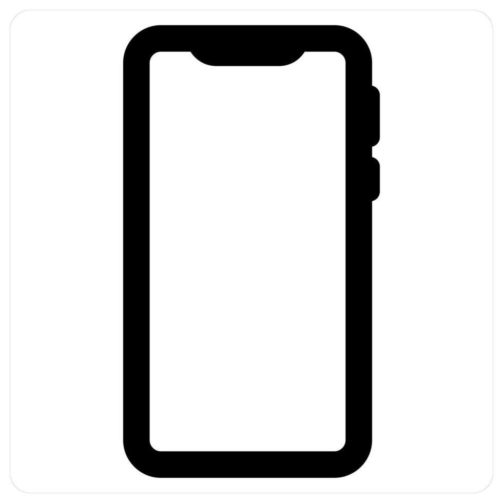 Mobile phone icon concept in black color vector