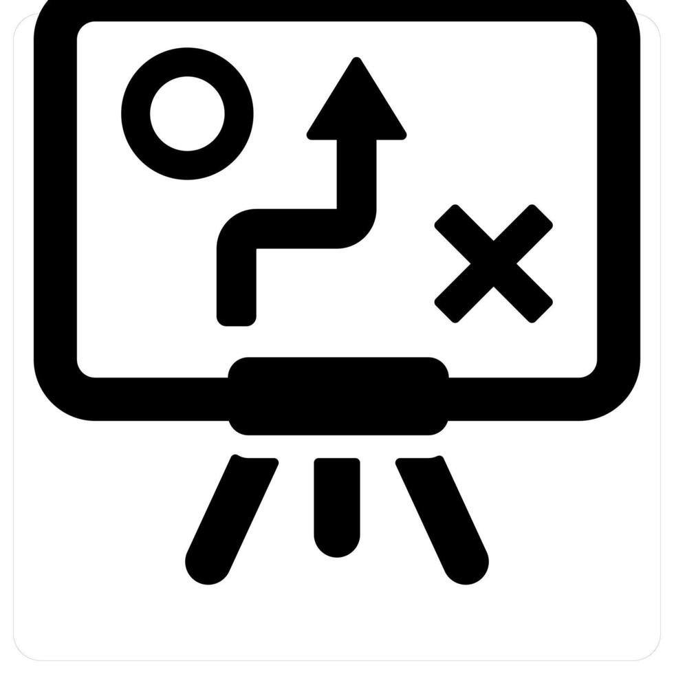 Strategy and planning icon concept in black color vector
