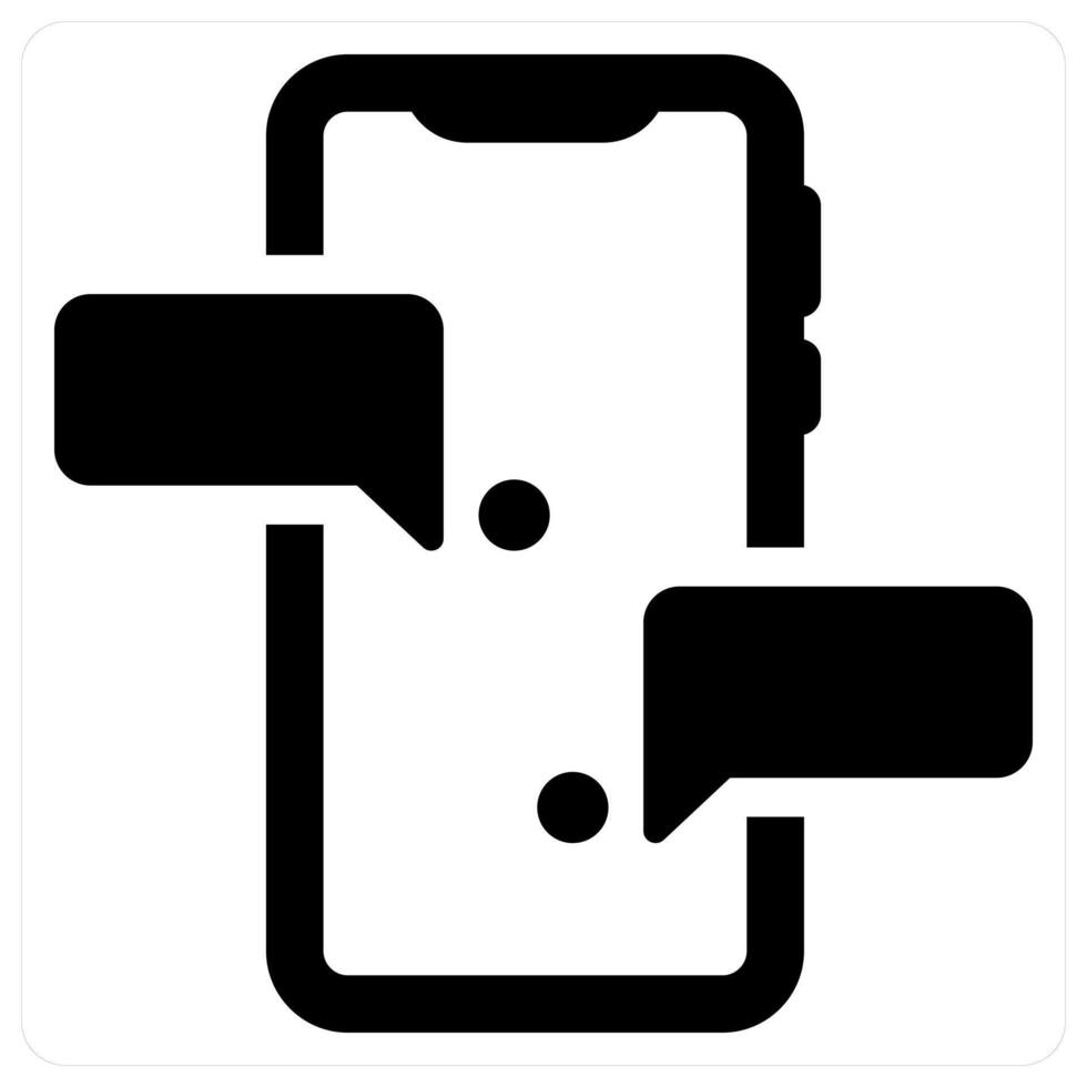 Mobile Sms icon concept in black color vector