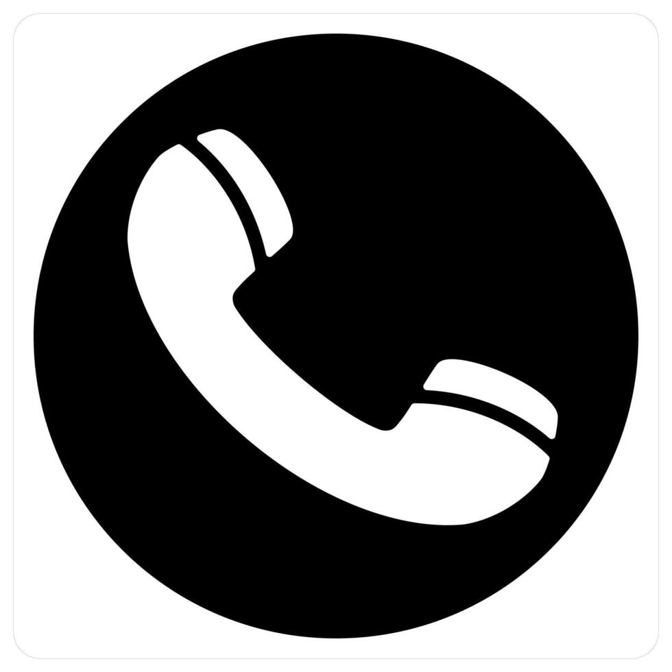Call icon concept in black color vector