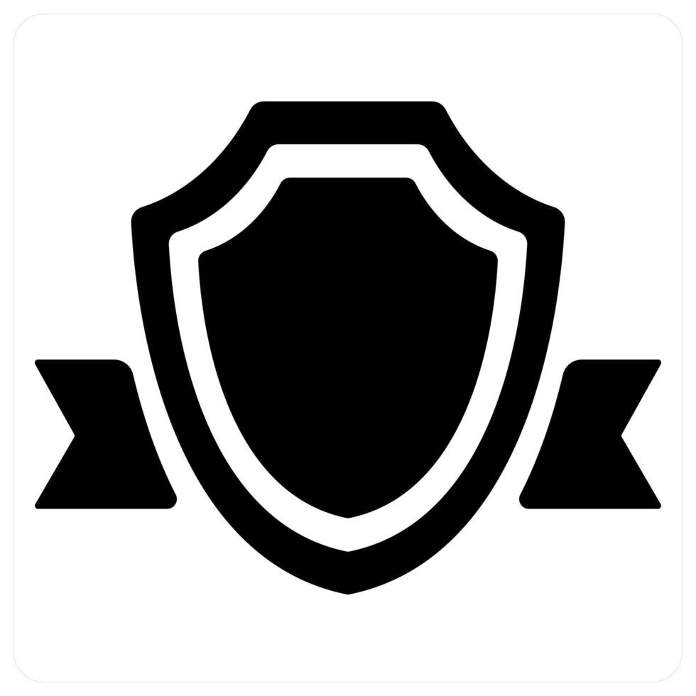 Shield icon concept in black color vector