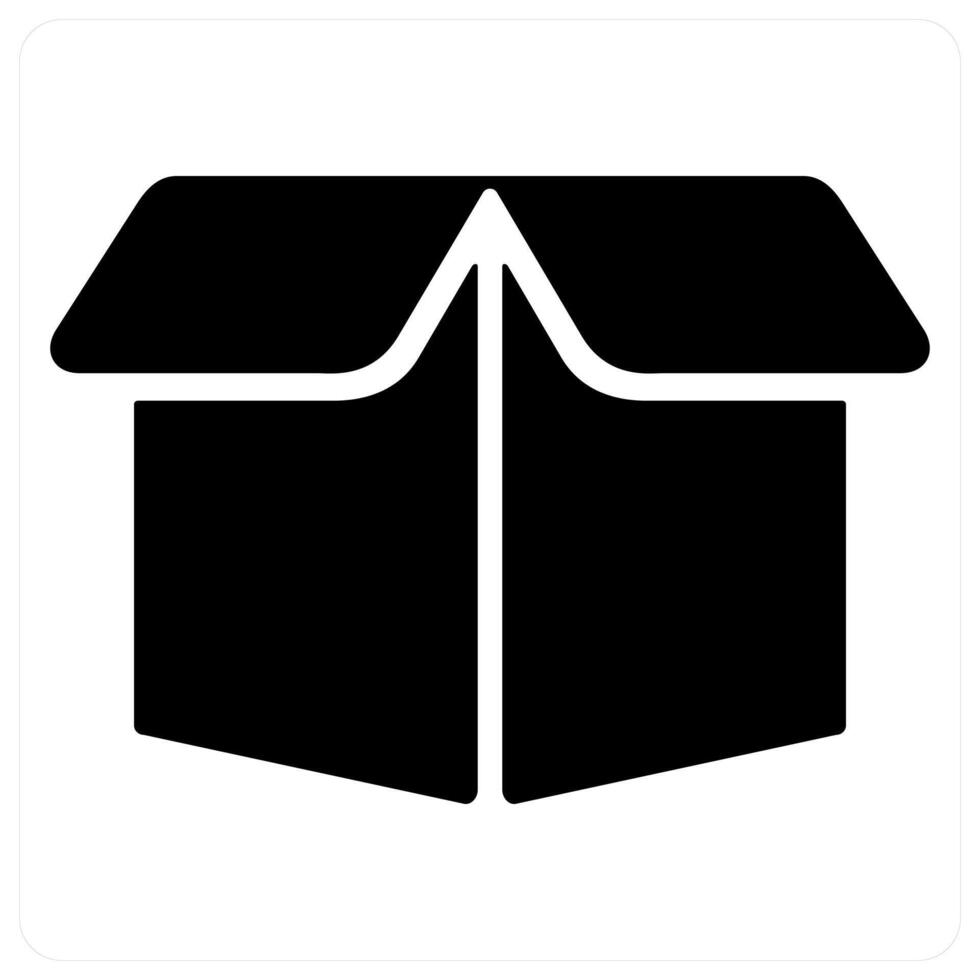 Drop box icon concept in black color vector