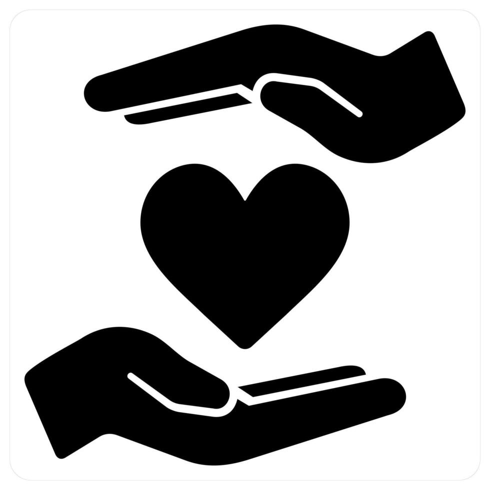 Favorite and love icon concept in black color vector