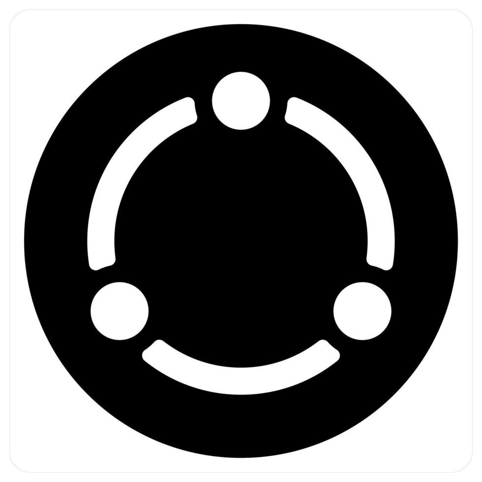 Network concept icon in black color vector