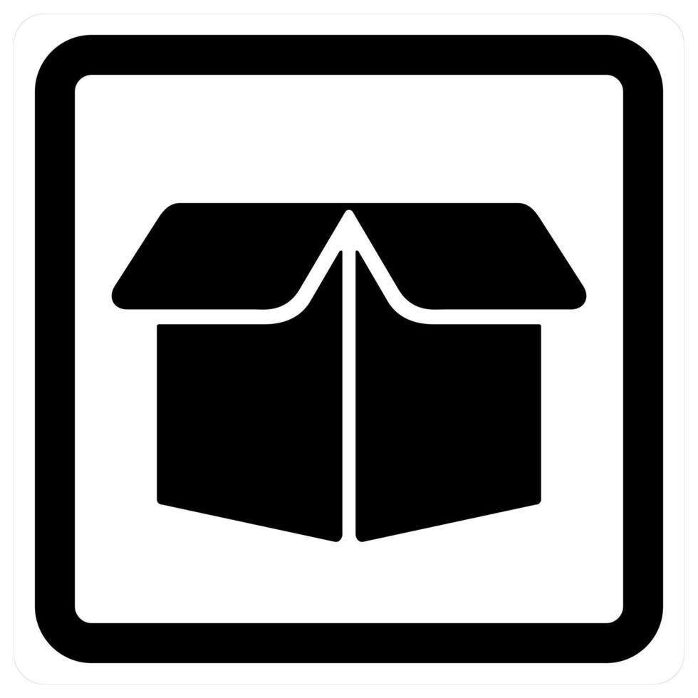 Drop Box icon in black color vector