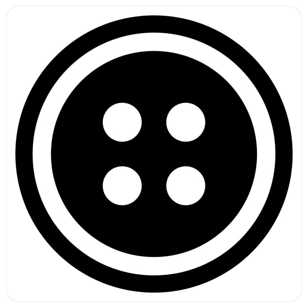 Button icon concept in black color vector