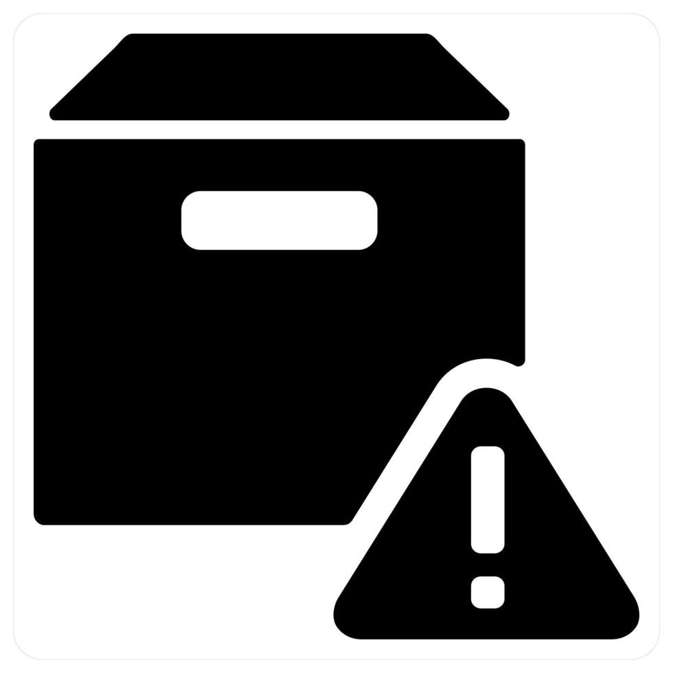 Box information icon concept in black color vector