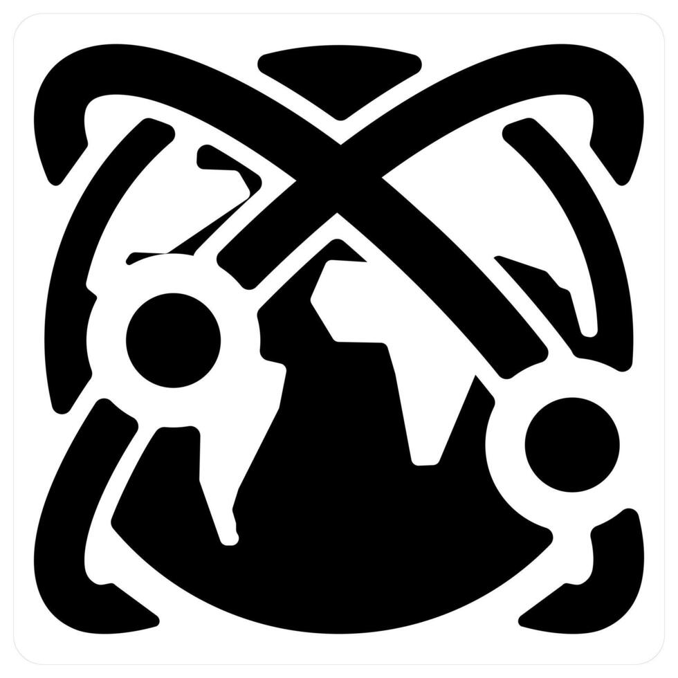 Global network icon concept in black color vector